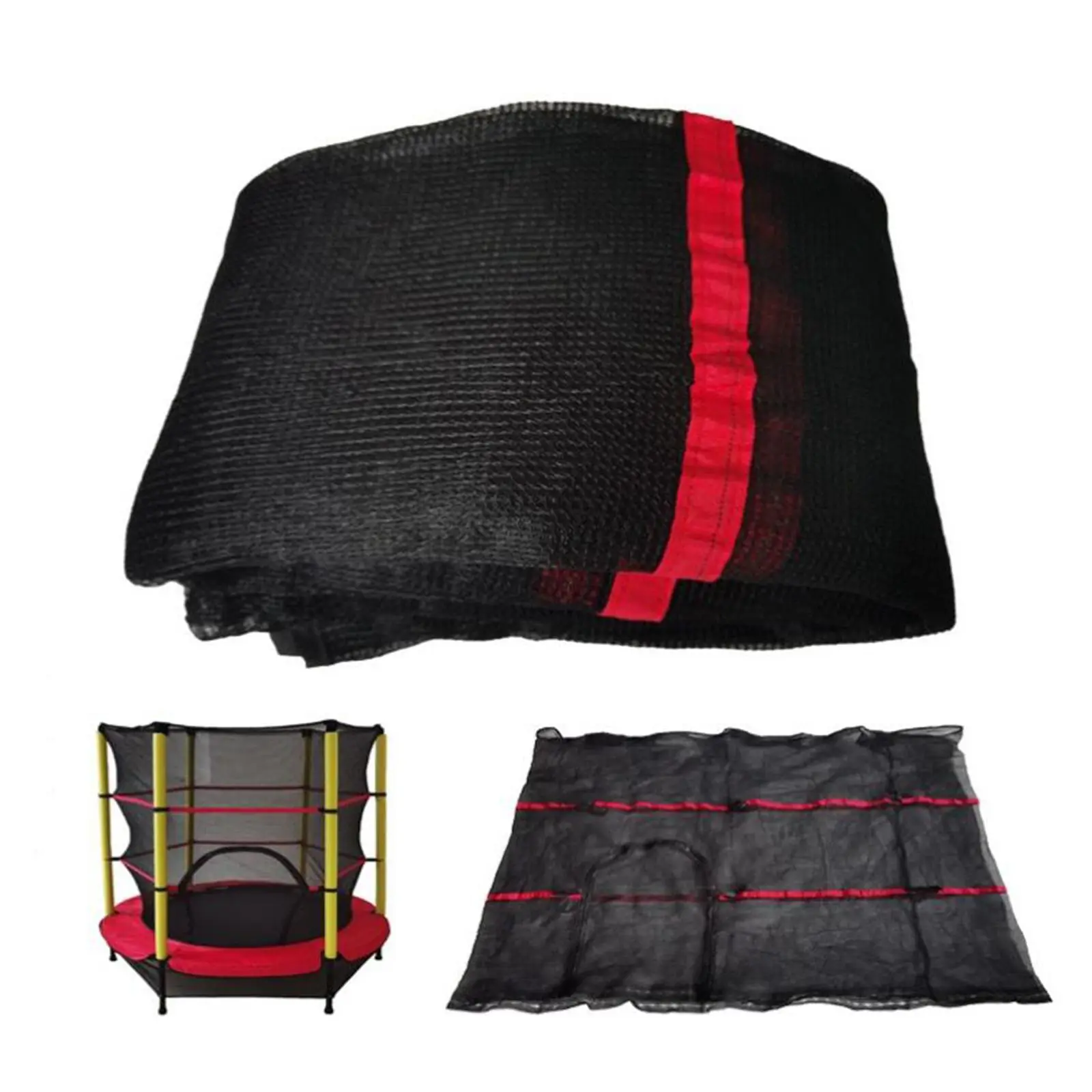 55inch Trampoline Enclosure Net Security Net, 130cm Hight for Children Injury Prevention Protection Round Net Fence Replacement 55inch Trampoline Enclosure Net Security Net, 130cm Hight for Children Injury Prevention Protection Round Net Fence Replacement