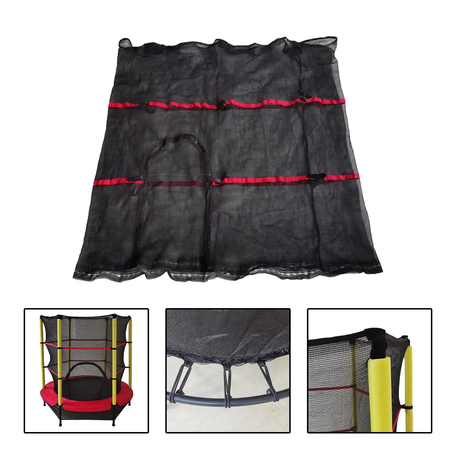 55inch Trampoline Enclosure Net Security Net, 130cm Hight for Children Injury Prevention Protection Round Net Fence Replacement 55inch Trampoline Enclosure Net Security Net, 130cm Hight for Children Injury Prevention Protection Round Net Fence Replacement