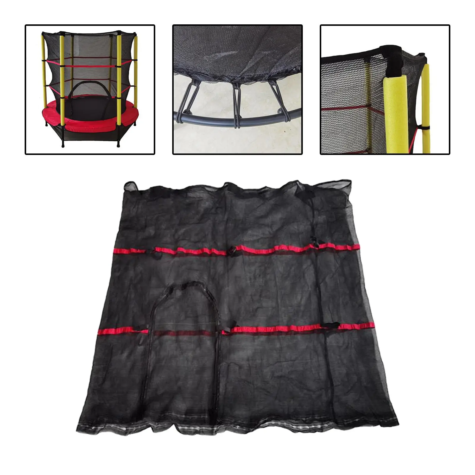 55inch Trampoline Enclosure Net Security Net, 130cm Hight for Children Injury Prevention Protection Round Net Fence Replacement 55inch Trampoline Enclosure Net Security Net, 130cm Hight for Children Injury Prevention Protection Round Net Fence Replacement