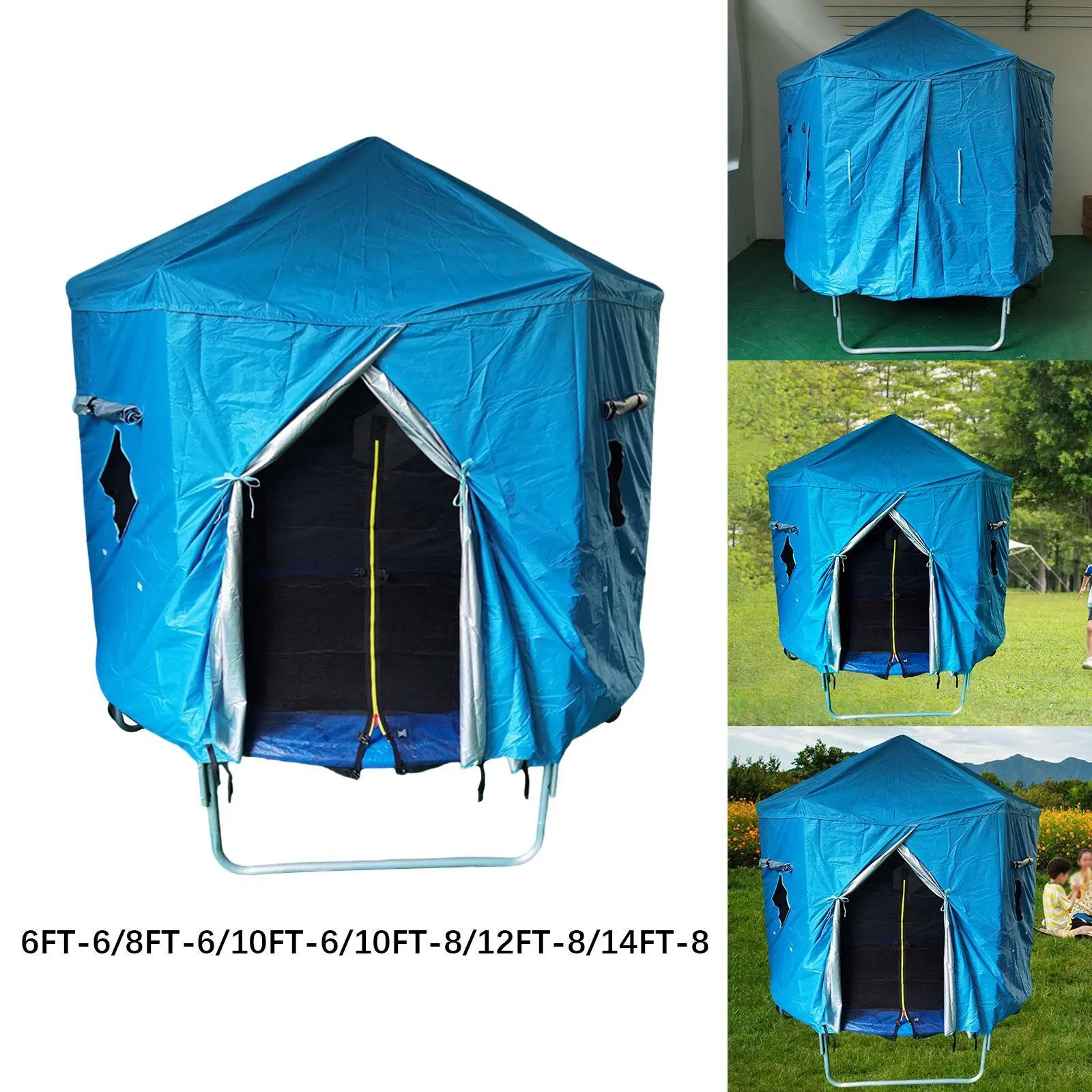 Trampoline Sunshade Cover Trampoline Accessories Breathable Protective Cover Blue Easy to Install Trampoline Tent Sun Protection Trampoline Sunshade Cover Trampoline Accessories Breathable Protective Cover Blue Easy to Install Trampoline Tent Sun Protection
