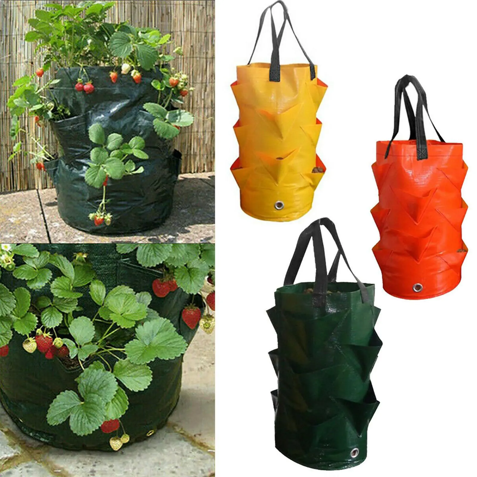 Potato Bags Planter Gardening Breathable Strawberry Planter Vegetable Planting Pouch with Handles Potato Bags Planter Gardening Breathable Strawberry Planter Vegetable Planting Pouch with Handles