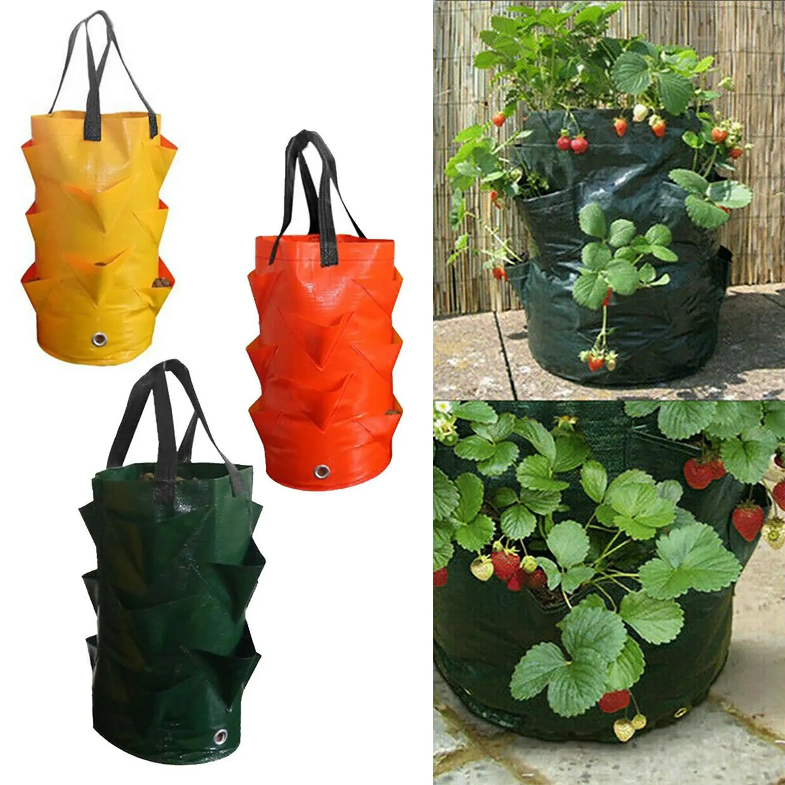 Potato Bags Planter Gardening Breathable Strawberry Planter Vegetable Planting Pouch with Handles Potato Bags Planter Gardening Breathable Strawberry Planter Vegetable Planting Pouch with Handles