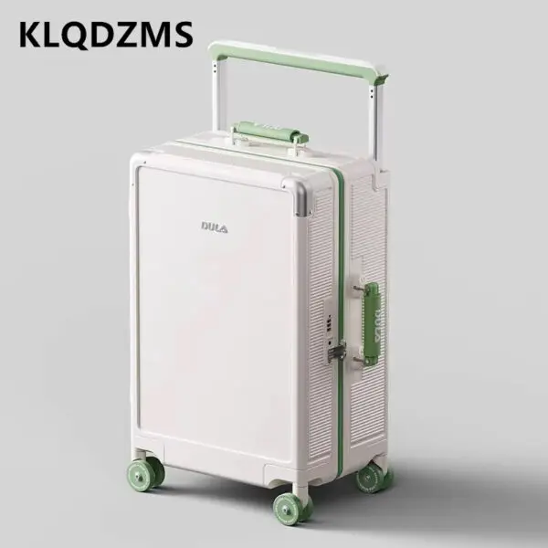 KLQDZMS 24"26Inch Women's Luggage 20" PC Boarding Box USB Charging Multi-function Cart Case Cart Type Travel Bag Men's Suitcase - Image 2