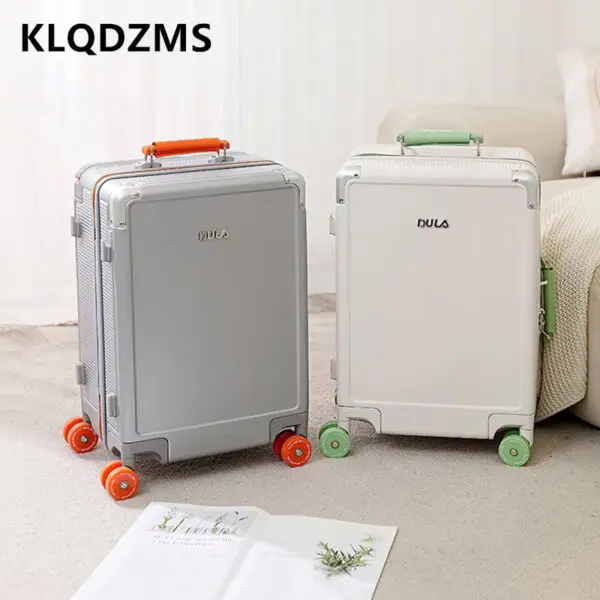 KLQDZMS 24"26Inch Women's Luggage 20" PC Boarding Box USB Charging Multi-function Cart Case Cart Type Travel Bag Men's Suitcase - Image 4