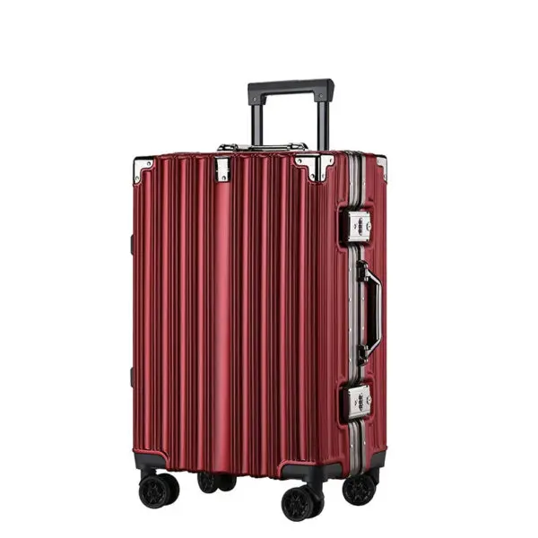 Trolley Luggage Aluminum Frame Rolling Luggage Case 20 24 26 28 inch Travel Suitcase on Wheels Combination Lock Carry on Luggage - Image 8