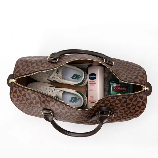 2024 Fashion Waterproof Pu Fitness Handbag For Men Leather Shoulder Bag Business Large Travel Duffle Luggage Bag For Male - Image 4