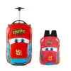 Cartoon Kids Suitcase Boys Can Ride 18" Trolley Box Car Elementary School Backpack with wheels 13" Travel Luggage Boarding Box - Image 10