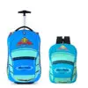 Cartoon Kids Suitcase Boys Can Ride 18" Trolley Box Car Elementary School Backpack with wheels 13" Travel Luggage Boarding Box - Image 12