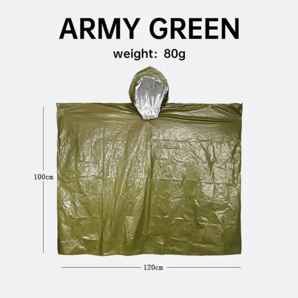 Outdoor Emergency Waterproof Raincoat Multifunctional Waterproof Survival Reflective Clothing Survival Tools Camping Equipment - Image 10