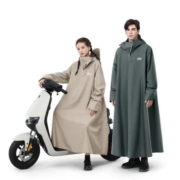 Thicken Oxford Waterproof Rain Gear Rain Poncho Korean Fashion Rain Coat One-piece Long Raincoat Loose Oversized Hooded Rainwear - Image 6