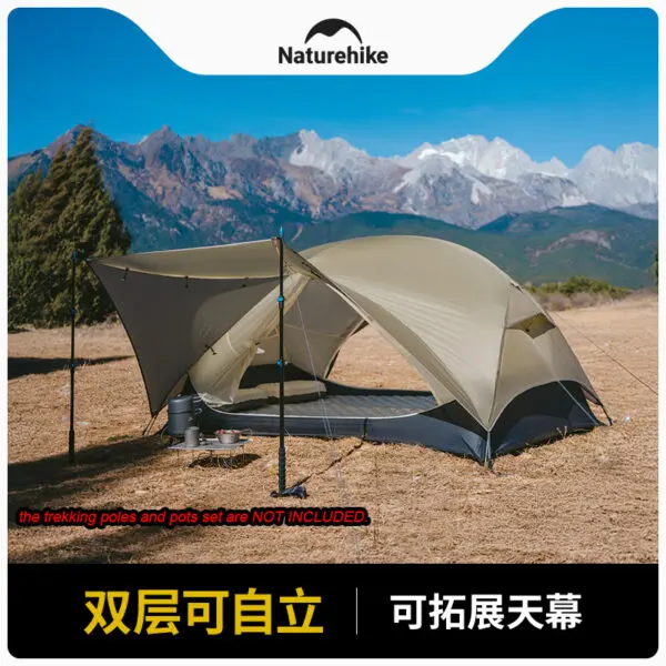 Naturehike Mongar UL Ultralight Camping Tent Double Layer Portable Backpacking Hiking Tent 1-2 Person Tent Outdoor Equipment - Image 5