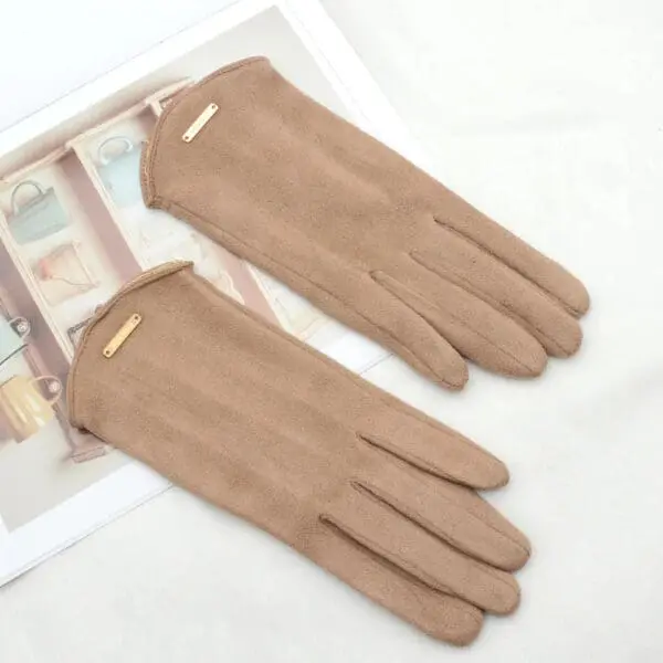 Women Touch Screen Gloves Fashion Mittens Autumn Winter Warm Thin Cashmere Solid Cycling Drive Suede Fabric Elegant Windproof - Image 11