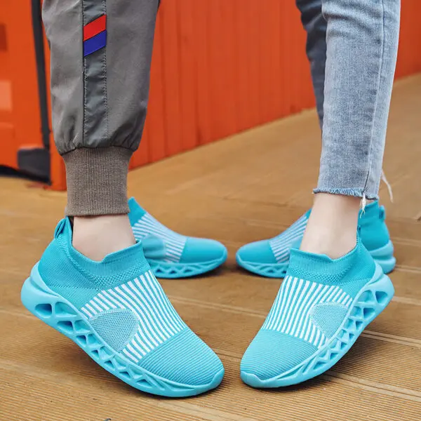 2024 Fashion Purple Running Shoes for Men Socks Sports Shoes Plus Size 48 Breathable Women Slip-on Sneakers Sock Trainers Men - Image 5