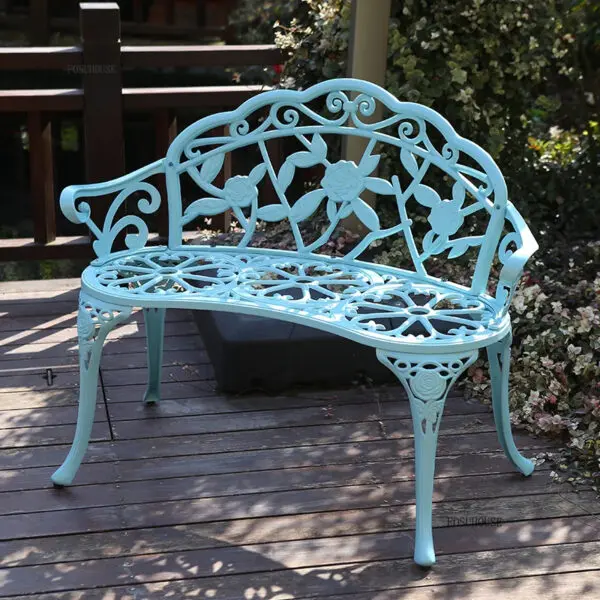Outdoor Cast Aluminum Tables and Chairs European Garden Tables and Chairs Set Leisure Courtyard Waterproof Tables and Chairs AA - Image 3
