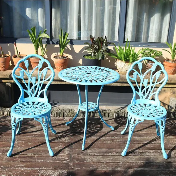 Outdoor Cast Aluminum Tables and Chairs European Garden Tables and Chairs Set Leisure Courtyard Waterproof Tables and Chairs AA - Image 4