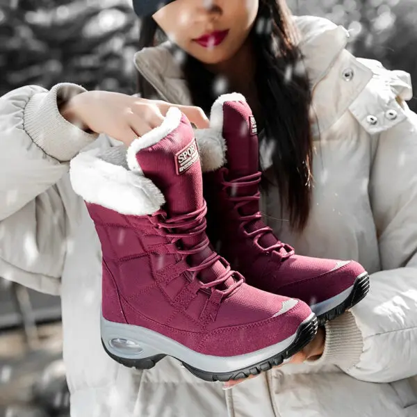 Winter Women Boots Platform Shoes Keep Warm Thigh High Snow Boots Outdoor Ladies Slip on Comfortable Waterproof Fur Femme Boots - Image 8