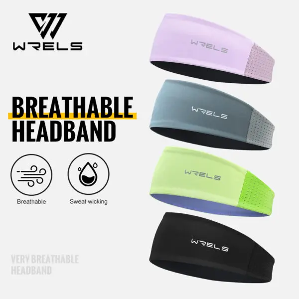 WRELS Headband Sweat Bandage Sport Head Hair Band Workout Tennis Fitness Jog Basketball Running Women Men Sweatband