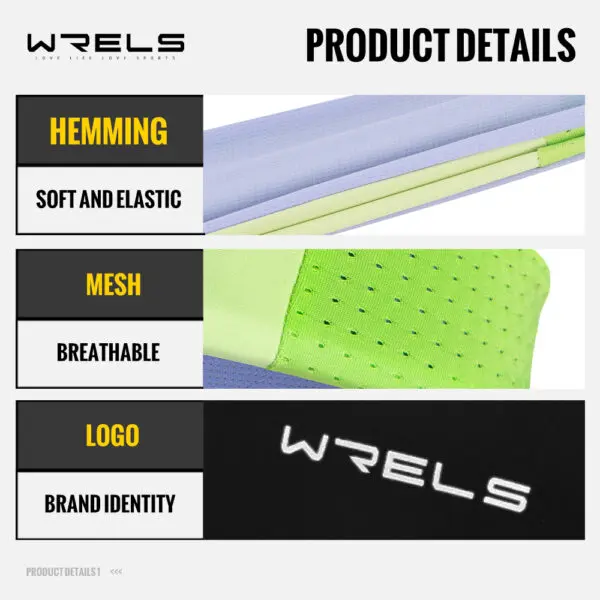 WRELS Headband Sweat Bandage Sport Head Hair Band Workout Tennis Fitness Jog Basketball Running Women Men Sweatband - Image 4