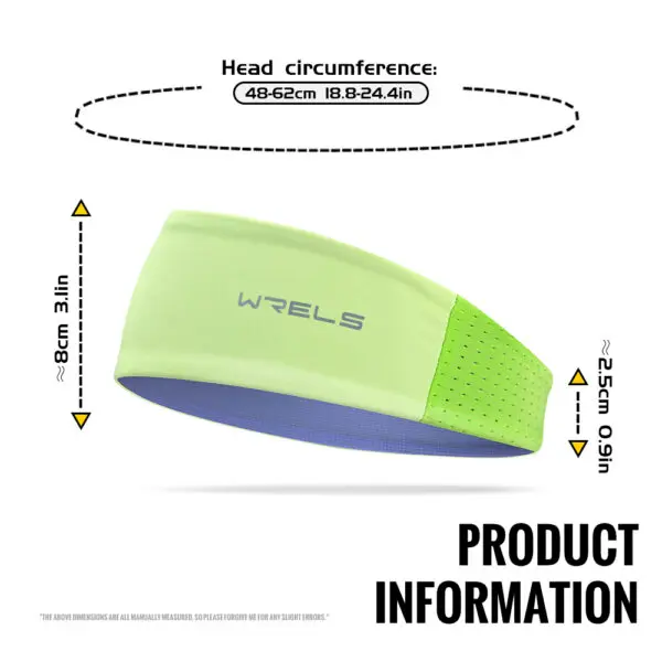 WRELS Headband Sweat Bandage Sport Head Hair Band Workout Tennis Fitness Jog Basketball Running Women Men Sweatband - Image 5