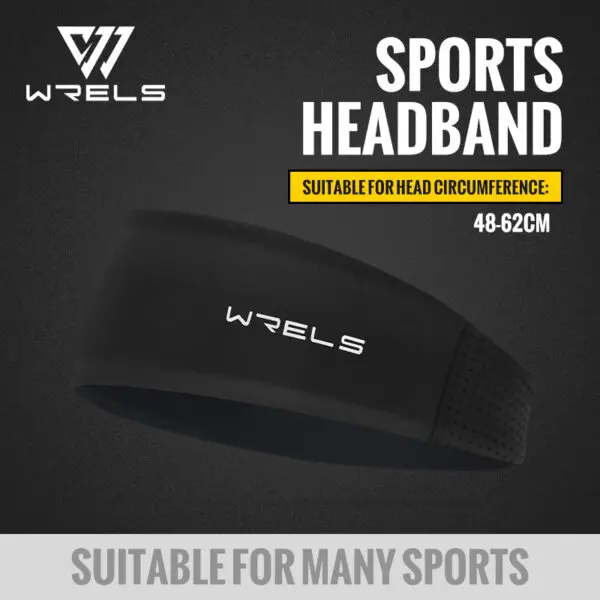 WRELS Headband Sweat Bandage Sport Head Hair Band Workout Tennis Fitness Jog Basketball Running Women Men Sweatband - Image 7