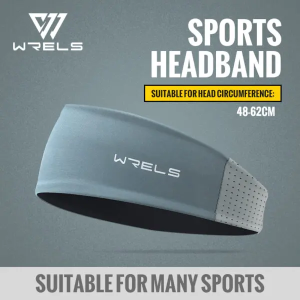 WRELS Headband Sweat Bandage Sport Head Hair Band Workout Tennis Fitness Jog Basketball Running Women Men Sweatband - Image 8