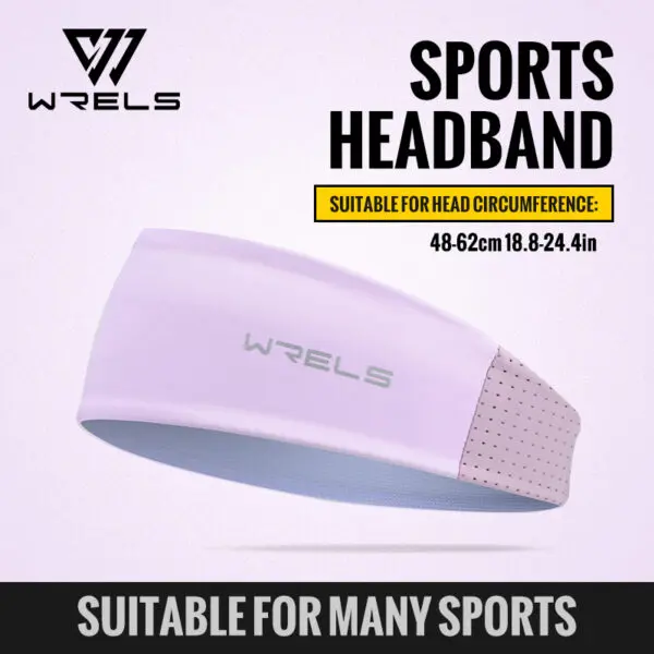 WRELS Headband Sweat Bandage Sport Head Hair Band Workout Tennis Fitness Jog Basketball Running Women Men Sweatband - Image 9