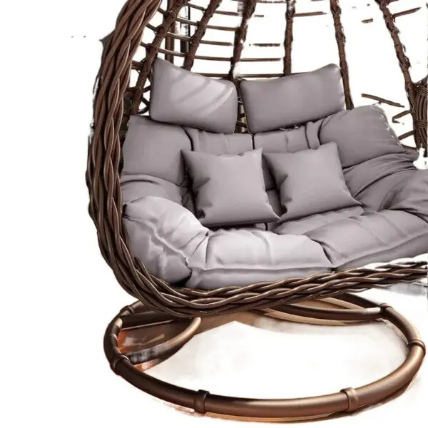 Garden Double Bird's Nest Rocking Chair, Indoor Internet Celebrity Balcony Hammock Hammock Rattan, Outdoor Swing Hanging Chair - Image 5