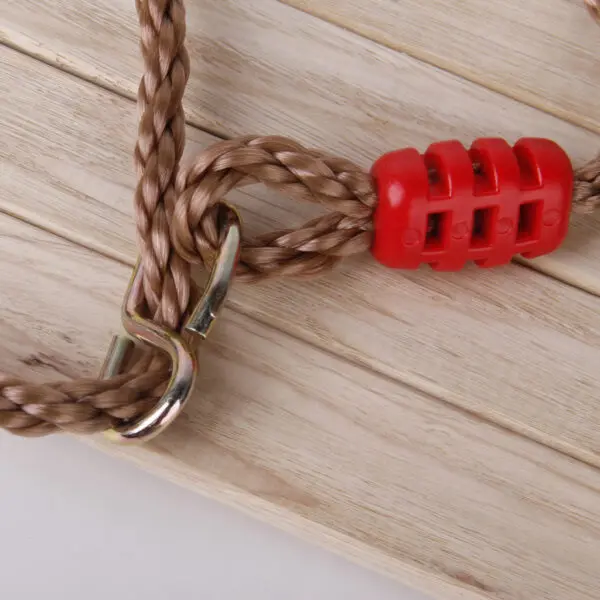 Wood Garden Tree Swing Seat With Rope Children Kid Toy Outside Playground Park - Image 5