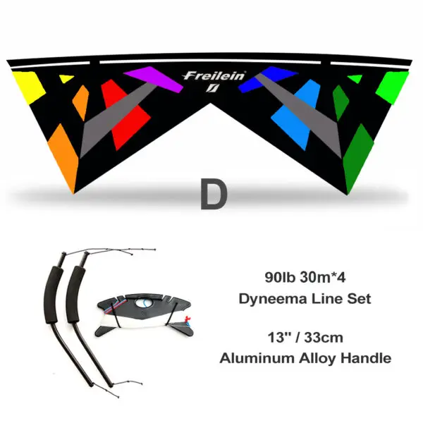 Freilein 2.38m Quad Line Stunt Kite Large Professional Acrobatic Kite PC31 Handle + 4x30mx90lb Dyneema Lines + Bag Kit Available - Image 9