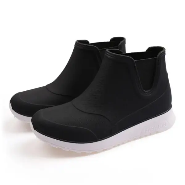 New Fashion Men's Rain Boots Rubber Boots Platform Ankle Boots 2025 Summer Slip on Couples Booties Men Work Shoes Botines Mujer - Image 8