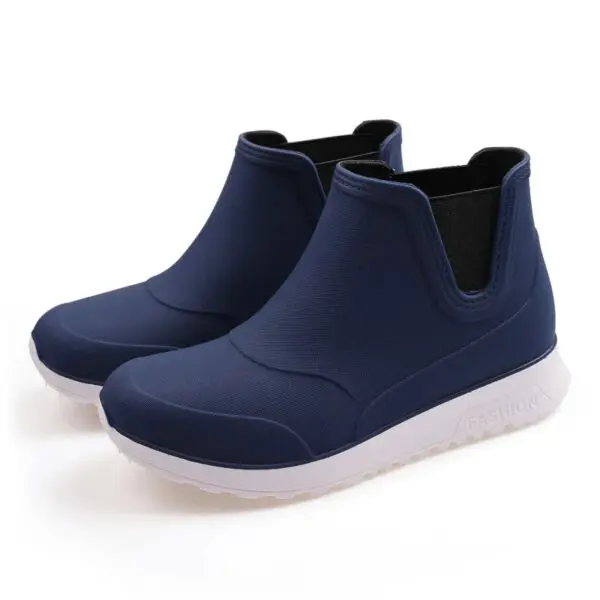 New Fashion Men's Rain Boots Rubber Boots Platform Ankle Boots 2025 Summer Slip on Couples Booties Men Work Shoes Botines Mujer - Image 9