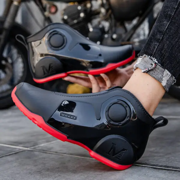 Men's Short Boots Rain Shoes Outdoor Rubber Waterproof Work Shoes Men Slip on Booties Car Wash Rubber Ankle Boots for Men 2024