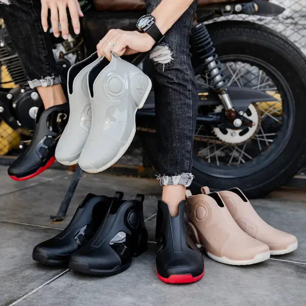 Men's Short Boots Rain Shoes Outdoor Rubber Waterproof Work Shoes Men Slip on Booties Car Wash Rubber Ankle Boots for Men 2024 - Image 5