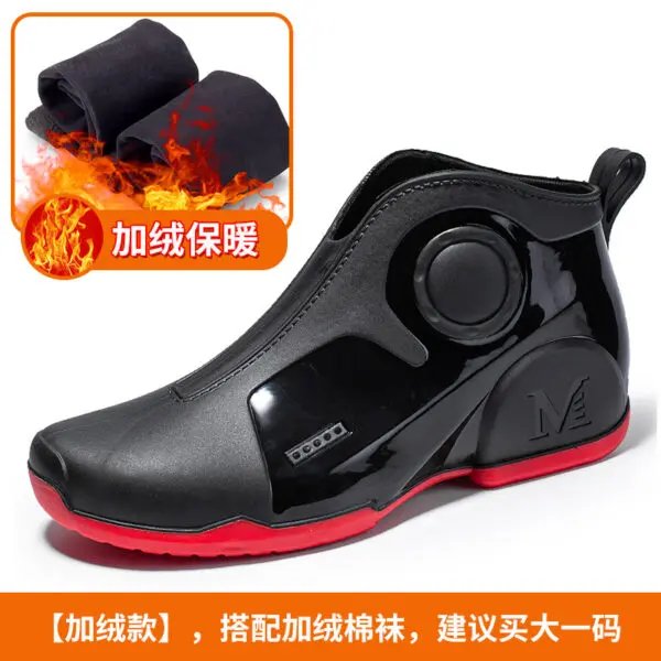Men's Short Boots Rain Shoes Outdoor Rubber Waterproof Work Shoes Men Slip on Booties Car Wash Rubber Ankle Boots for Men 2024 - Image 7