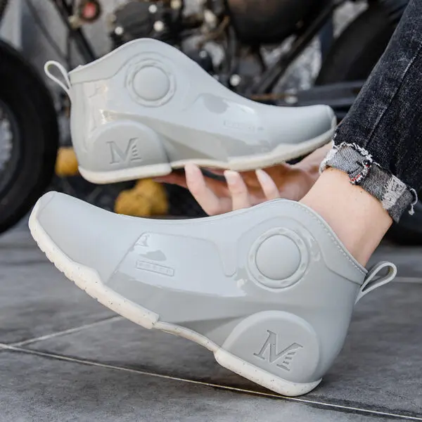 Men's Short Boots Rain Shoes Outdoor Rubber Waterproof Work Shoes Men Slip on Booties Car Wash Rubber Ankle Boots for Men 2024 - Image 11
