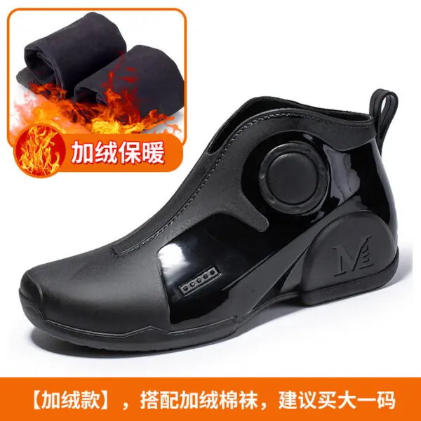 Men's Short Boots Rain Shoes Outdoor Rubber Waterproof Work Shoes Men Slip on Booties Car Wash Rubber Ankle Boots for Men 2024 - Image 12