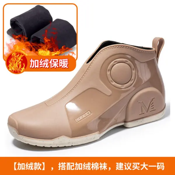 Men's Short Boots Rain Shoes Outdoor Rubber Waterproof Work Shoes Men Slip on Booties Car Wash Rubber Ankle Boots for Men 2024 - Image 13