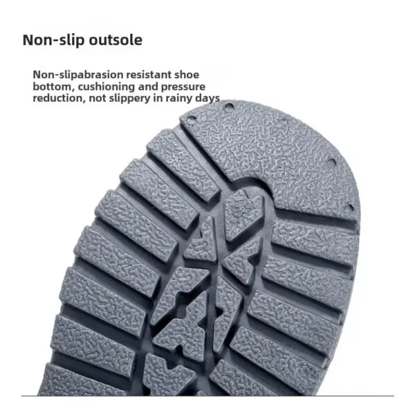Rain Shoes Men's Non-slip Water Boots Rain Boots Construction Site Waterproof Glue Shoes Youth Fishing Short Water Shoes - Image 6