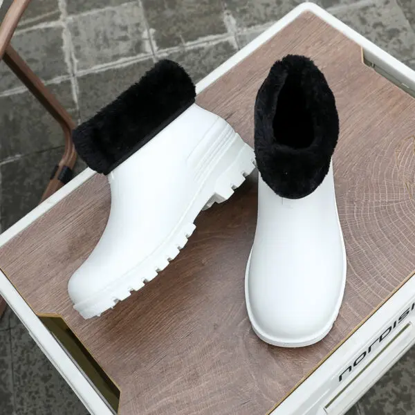 Rain Shoes Men's Non-slip Water Boots Rain Boots Construction Site Waterproof Glue Shoes Youth Fishing Short Water Shoes - Image 15