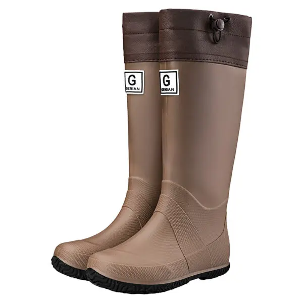 New Style Rain Boots and Rain Shoes: Long-cylinder and High-cylinder Water Shoes for Men and Women, Waterproof Rubber Shoes for - Image 9