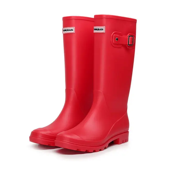 Ladies High Tube Rain Boots Women Rubber Shoes Women Waterproof Boots Rubber Boots for Women Waterproof Shoes Bota Pvc Feminina - Image 7