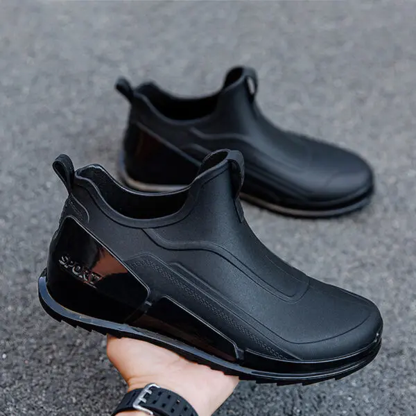 Summer Slip On Anti-slip Couple Rain boots Fashion Men Women Sports Rain Boots Ankle Waterproof Shoes Low Top Fishing On Foot - Image 6