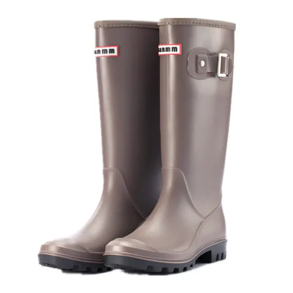2025 Fashion waterproof rain boots women adult high rain boots buckle Korean long tube water shoes snow boots motorcycle boot - Image 7