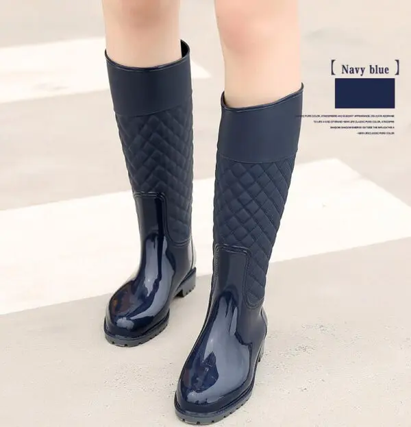 Rain boots woman boots snow boots waterproof motorcycle boots high boots rain boots long tube shoes botas lluvia mujer - Image 2