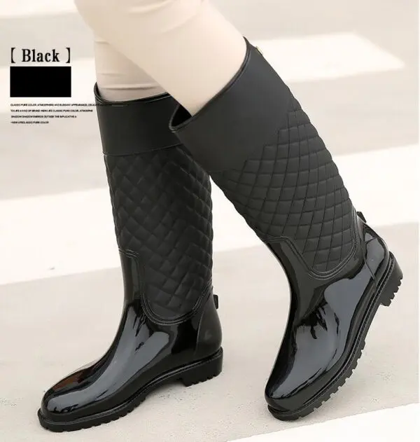 Rain boots woman boots snow boots waterproof motorcycle boots high boots rain boots long tube shoes botas lluvia mujer - Image 6