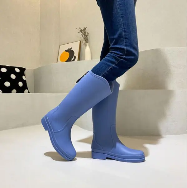 Rain boots woman boots snow boots waterproof motorcycle boots high boots rain boots long tube shoes botas lluvia mujer - Image 8