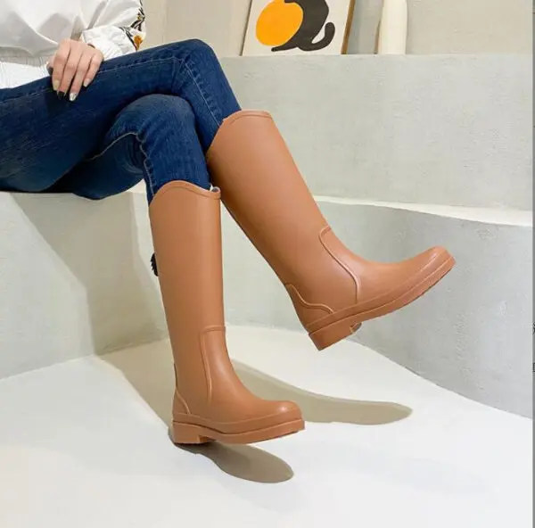 Rain boots woman boots snow boots waterproof motorcycle boots high boots rain boots long tube shoes botas lluvia mujer - Image 9