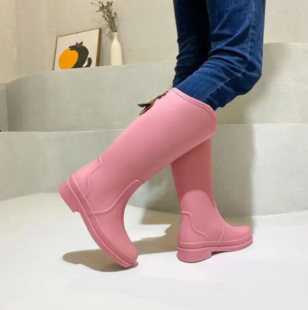 Rain boots woman boots snow boots waterproof motorcycle boots high boots rain boots long tube shoes botas lluvia mujer - Image 11