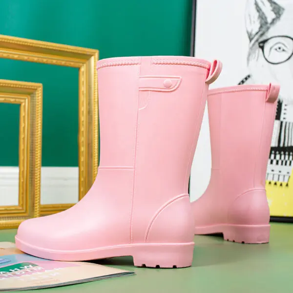 New Fashion Rain Boots for Women Non-slip Waterproof Winter Warm Shoes Outdoor Fishing Work Water Boots Wellies Size 36-42 - Image 3