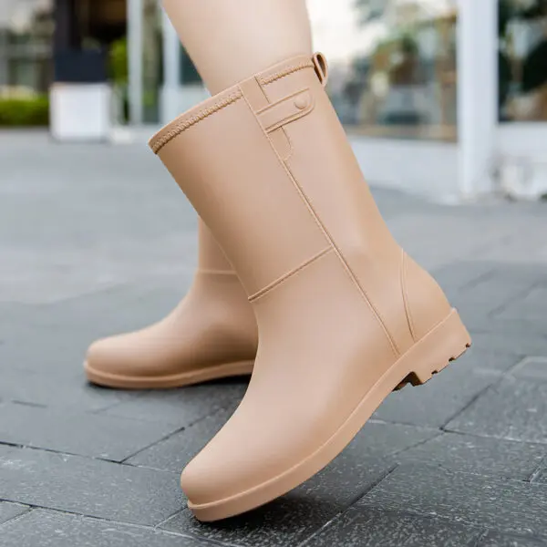 New Fashion Rain Boots for Women Non-slip Waterproof Winter Warm Shoes Outdoor Fishing Work Water Boots Wellies Size 36-42 - Image 5